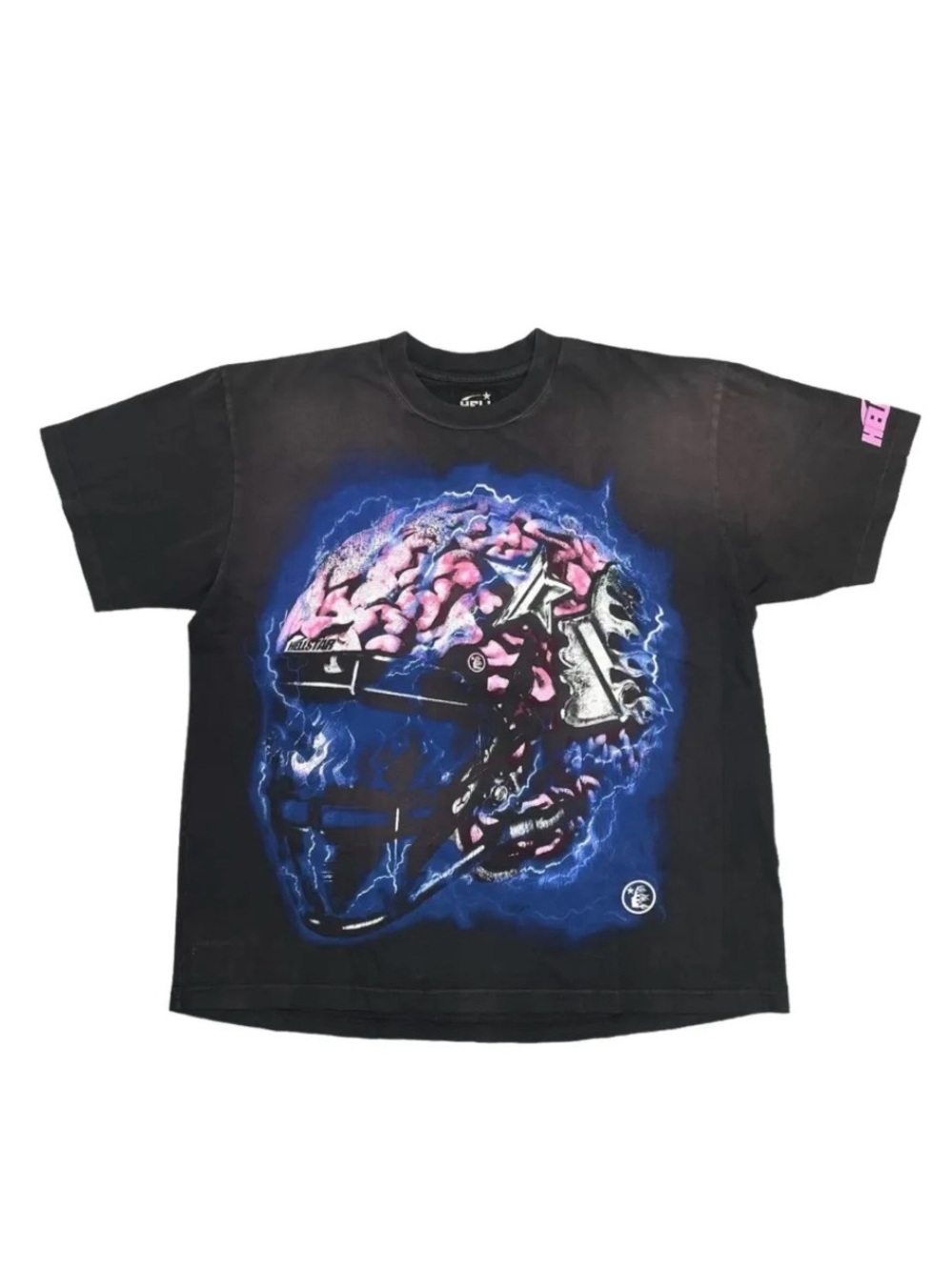 Hellstar Brain Helmet Powered By The Stars T Shirt